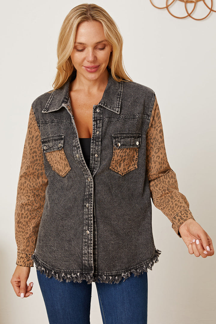 Stilla | Raw Hem Pocketed Denim Jakke