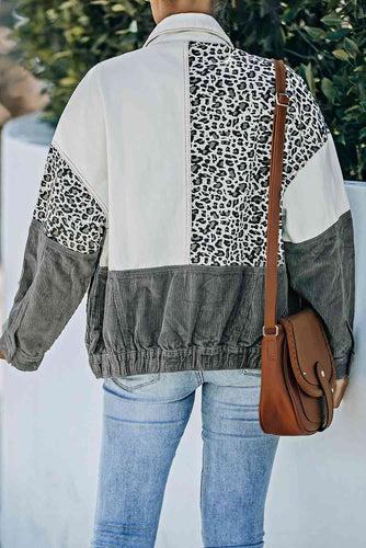 Stilla | Color Block Button-up Corduroy Shacket