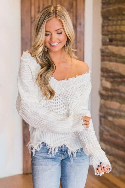Stilla | Hem Dropped Shoulder Sweater