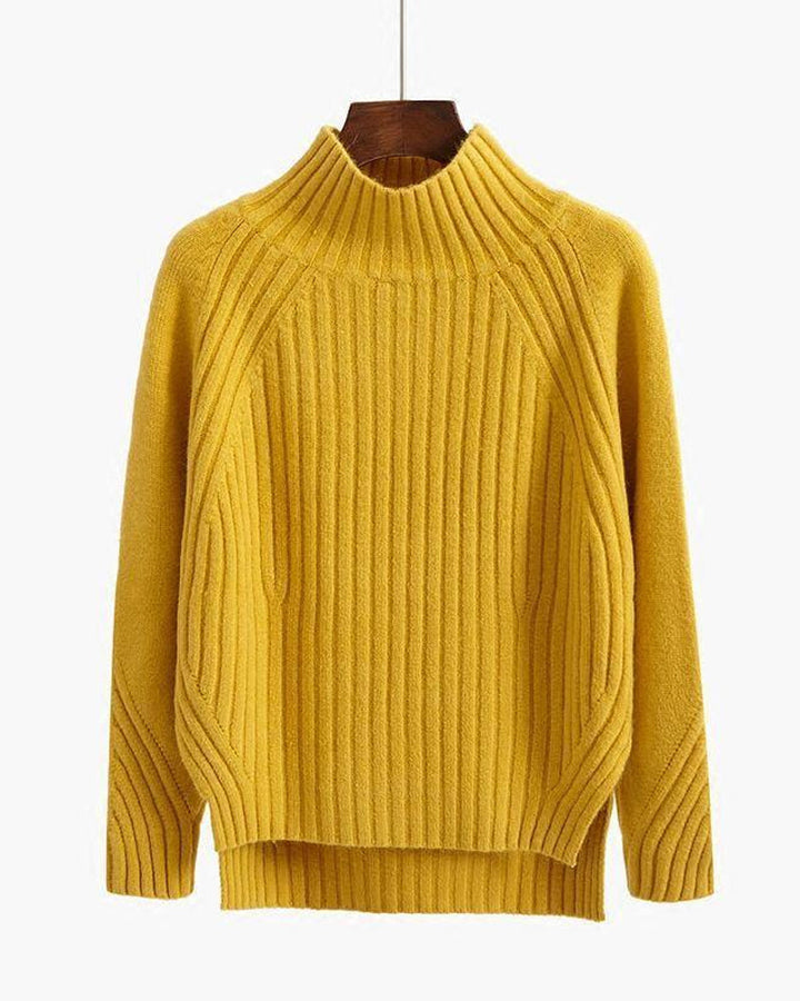 Stilla | Strikpullover med Halv Rullekrave
