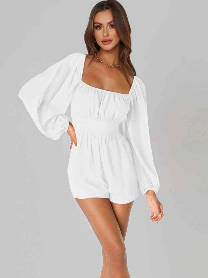 Stilla | Bag Smoked Ballonærme Romper