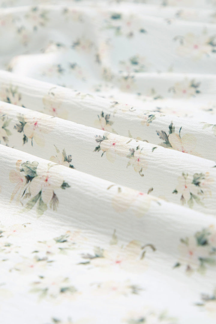 Stilla | Printed Square Neck Short Sleeve Dress
