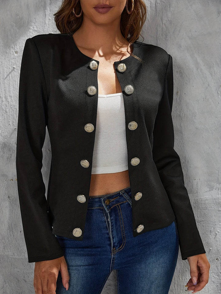 Stilla | Sort Blazer Med Knapper