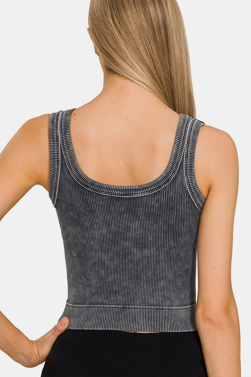 Stilla | Vasket Scoop Neck Bred Strop Tank