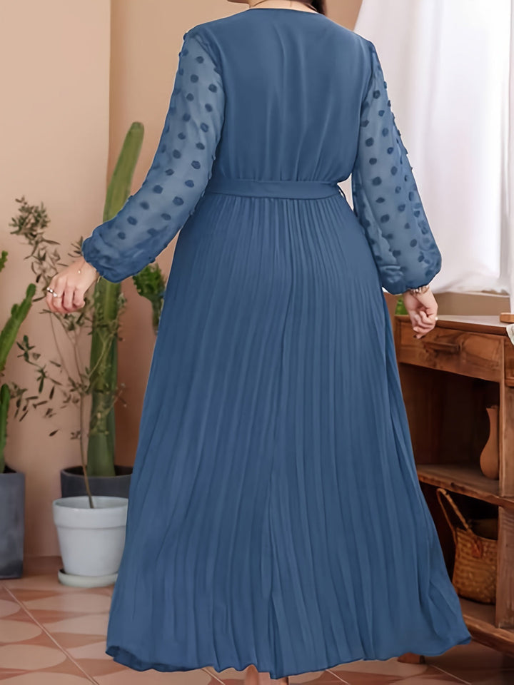 Stilla | Størrelse Swiss Dot Tie Waist Maxi Kjole