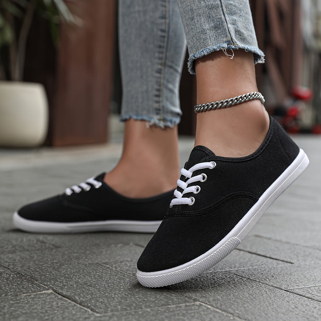 Skovae | Behagelige Lave Canvas Sneakers I Hvid