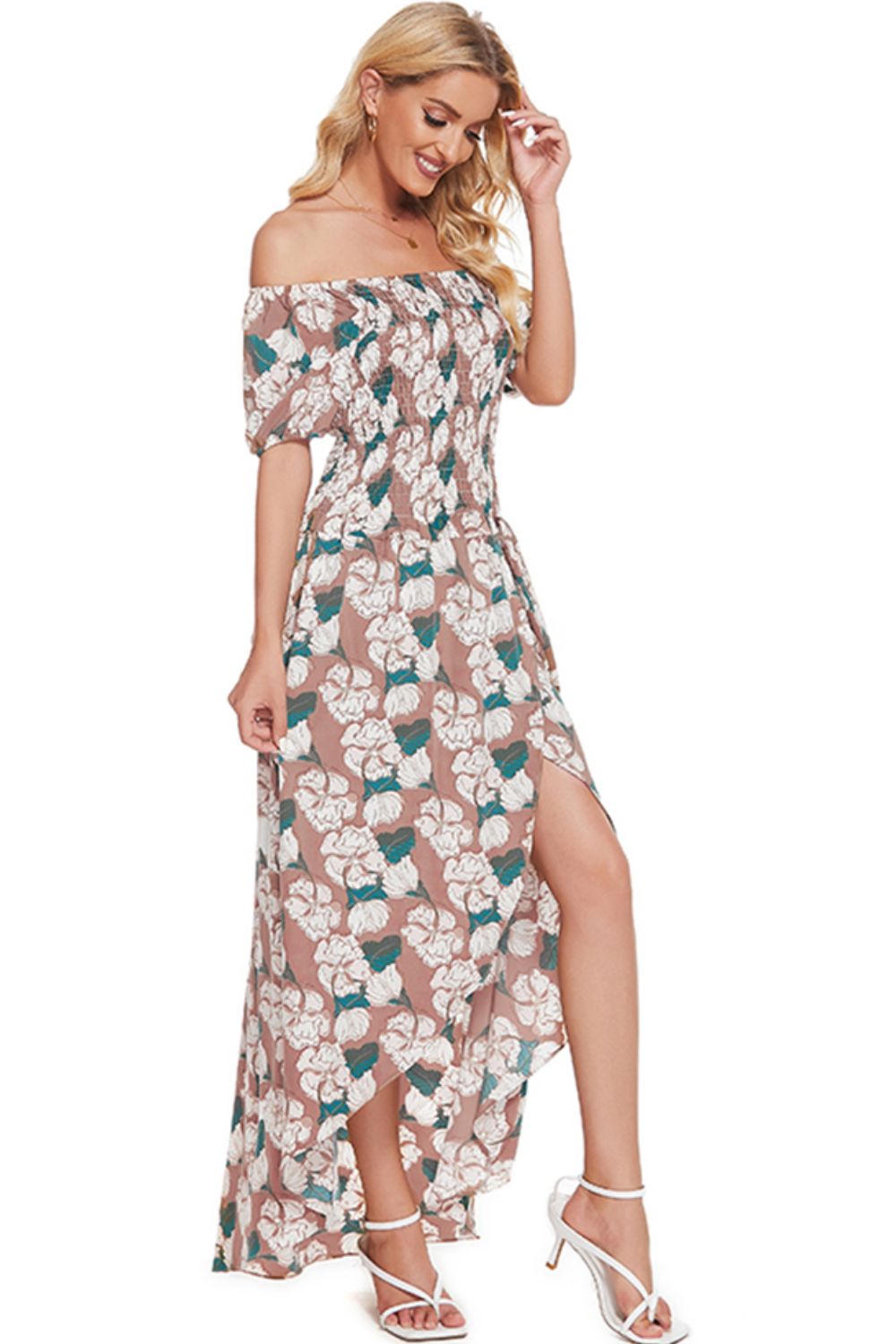 Stilla | Off-shoulder Slid Maxi Kjole
