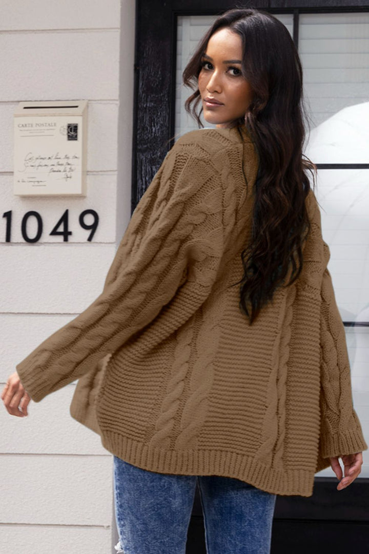 Stilla | Front Cable-Knit Cardigan