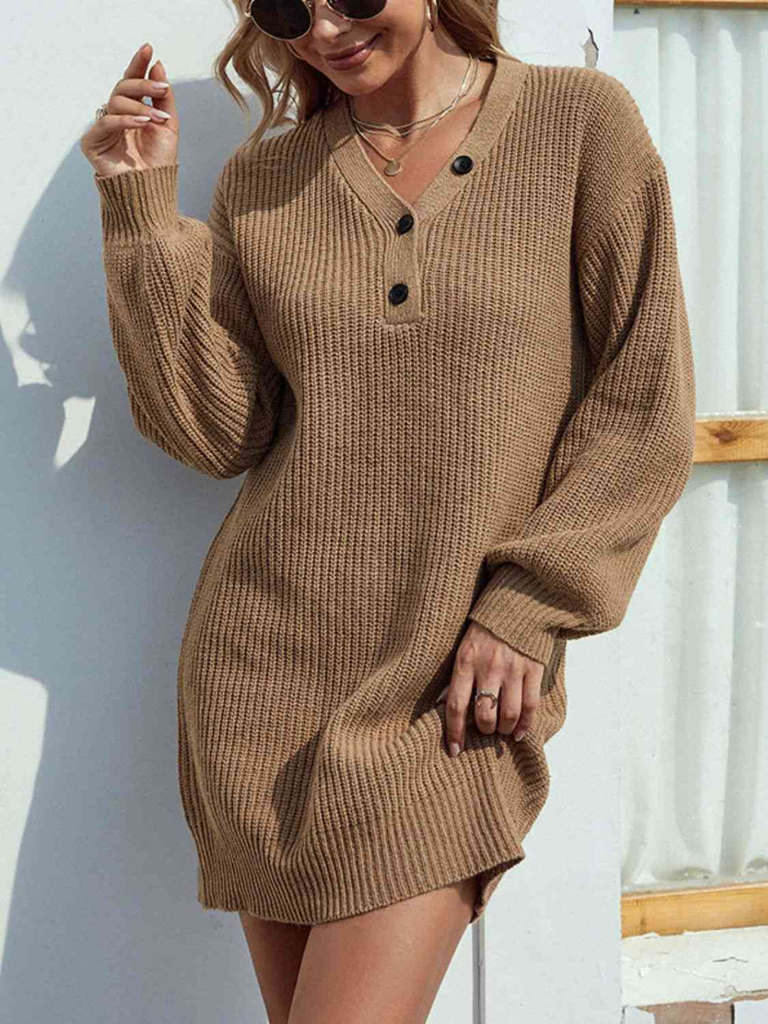 Stilla | V-hals Sweater Kjole