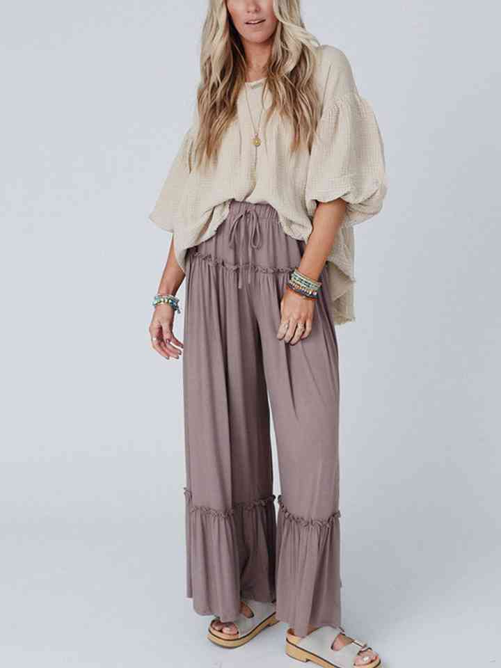 Stilla | Leg Ruffle Trim Bukser