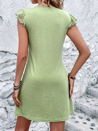 Stilla | Neck Cap Sleeve Mini Kjole