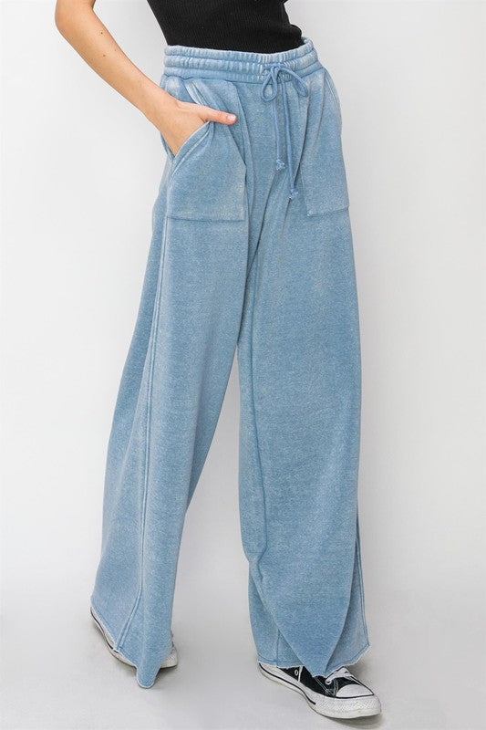 Stilla | Rise Wide Leg Drawstring Bukser