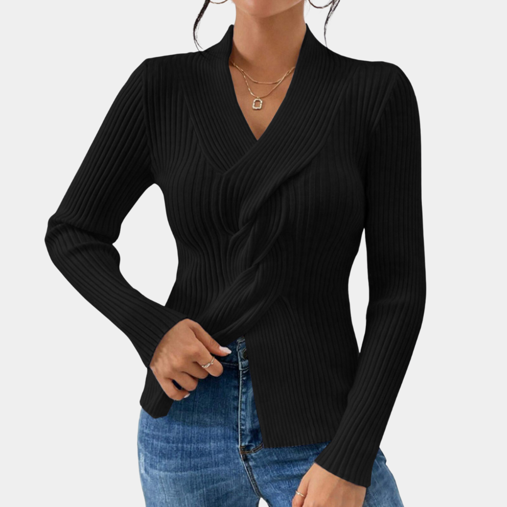 Stilla | Moderne V-Hals Sweater til Kvinder