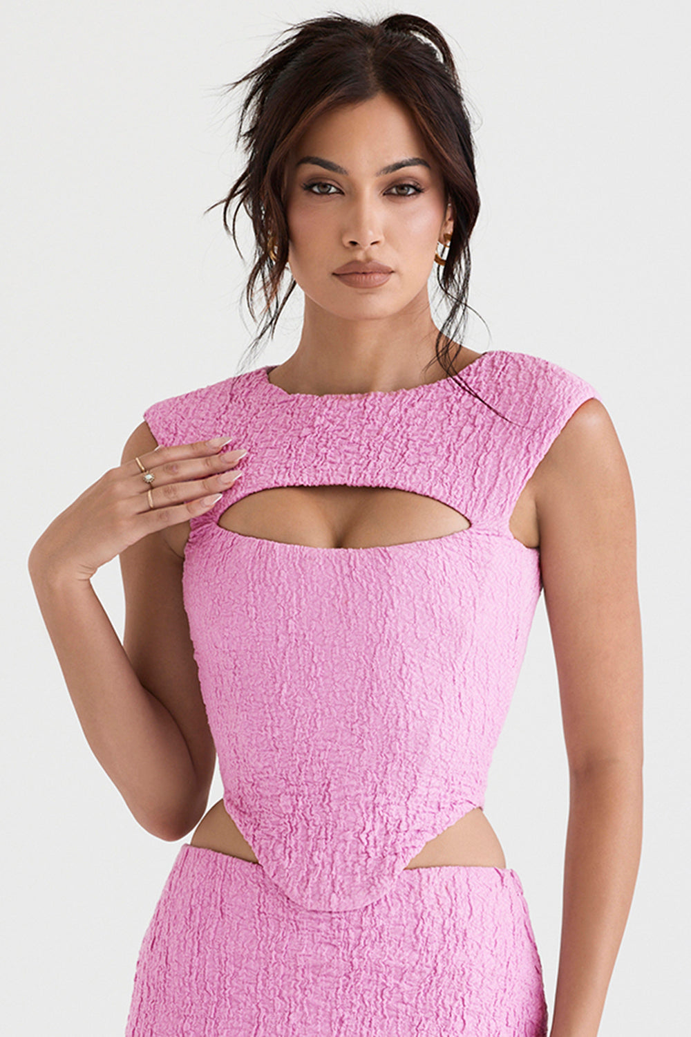 Stilla | Pink Udskåret Korset Med Mini Nederdel