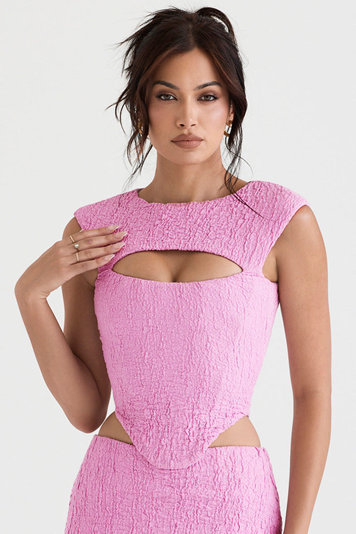 Stilla | Pink Udskåret Korset Med Mini Nederdel