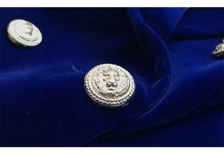 Stilla | Aristokratisk Samt Blazer Dame - Løs - Ensfarvet