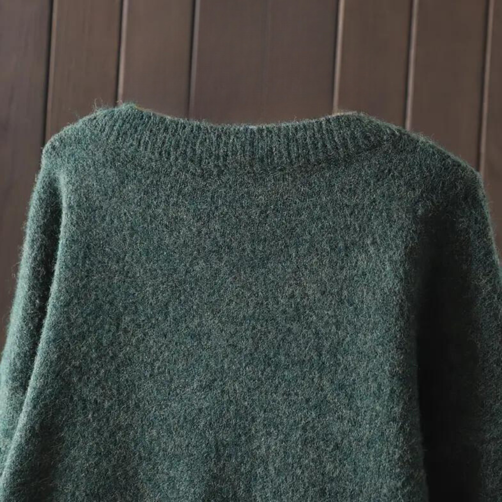 Stilla | Strikket Cardigan med Blomster til Damer