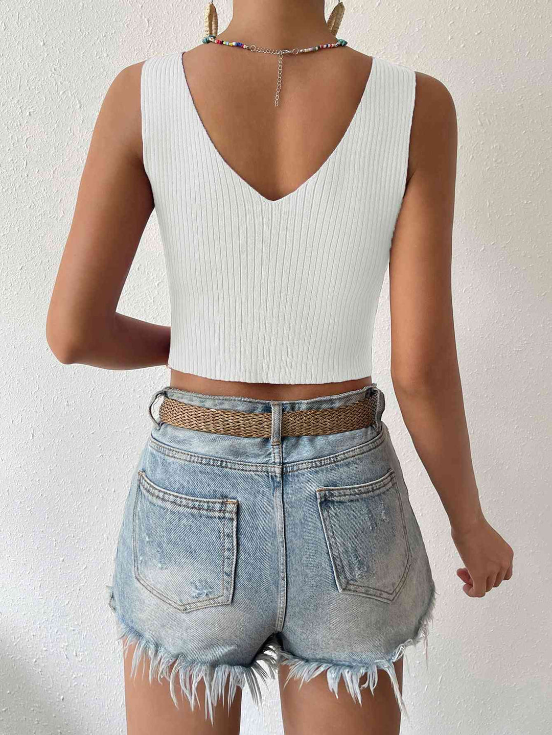 Stilla | Cropped Strikket Tank
