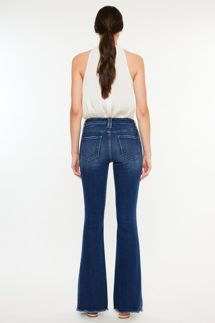 Stilla | Cat's Whiskers Raw Hem Flare Jeans
