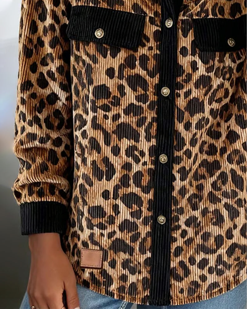 Stilla | Revers Leopardprint Kord