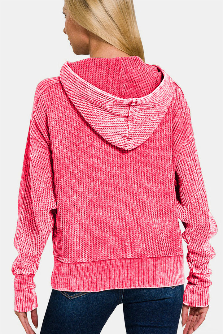 Stilla | Vasket Zip Up Hættetrøje