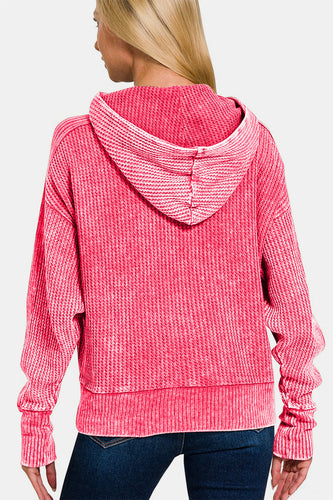 Stilla | Vasket Zip Up Hættetrøje