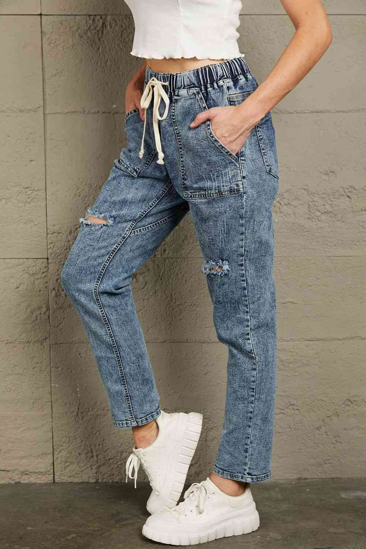 Stilla | Snoretræk Denim Joggers