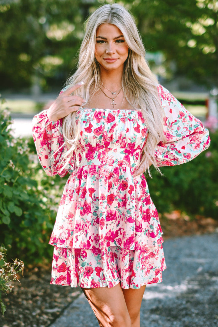 Stilla | Square Neck Lagdelt Kjole