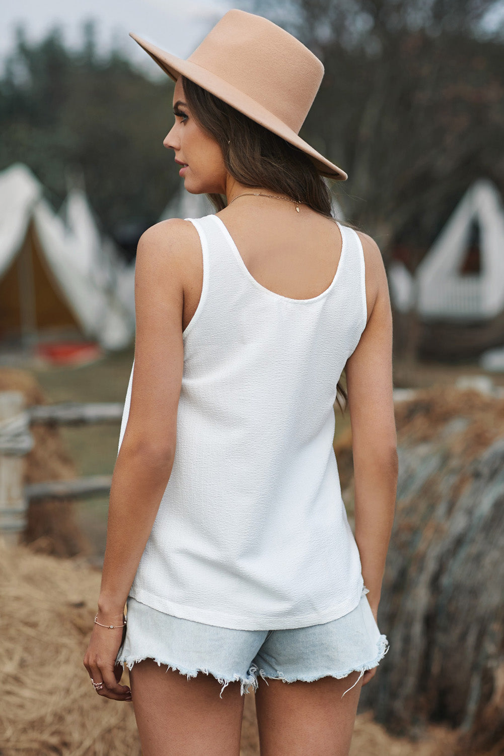 Stilla | Struktureret Cotton Tank Top