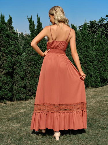 Stilla | Stropp Smocked Talje Spliced Blonde Kjole