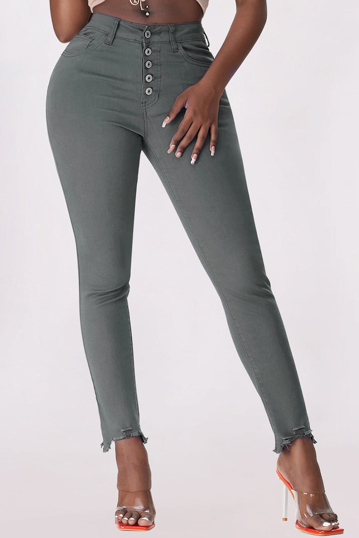 Stilla | Knapper Flue Kante Detalje Skinny Jeans