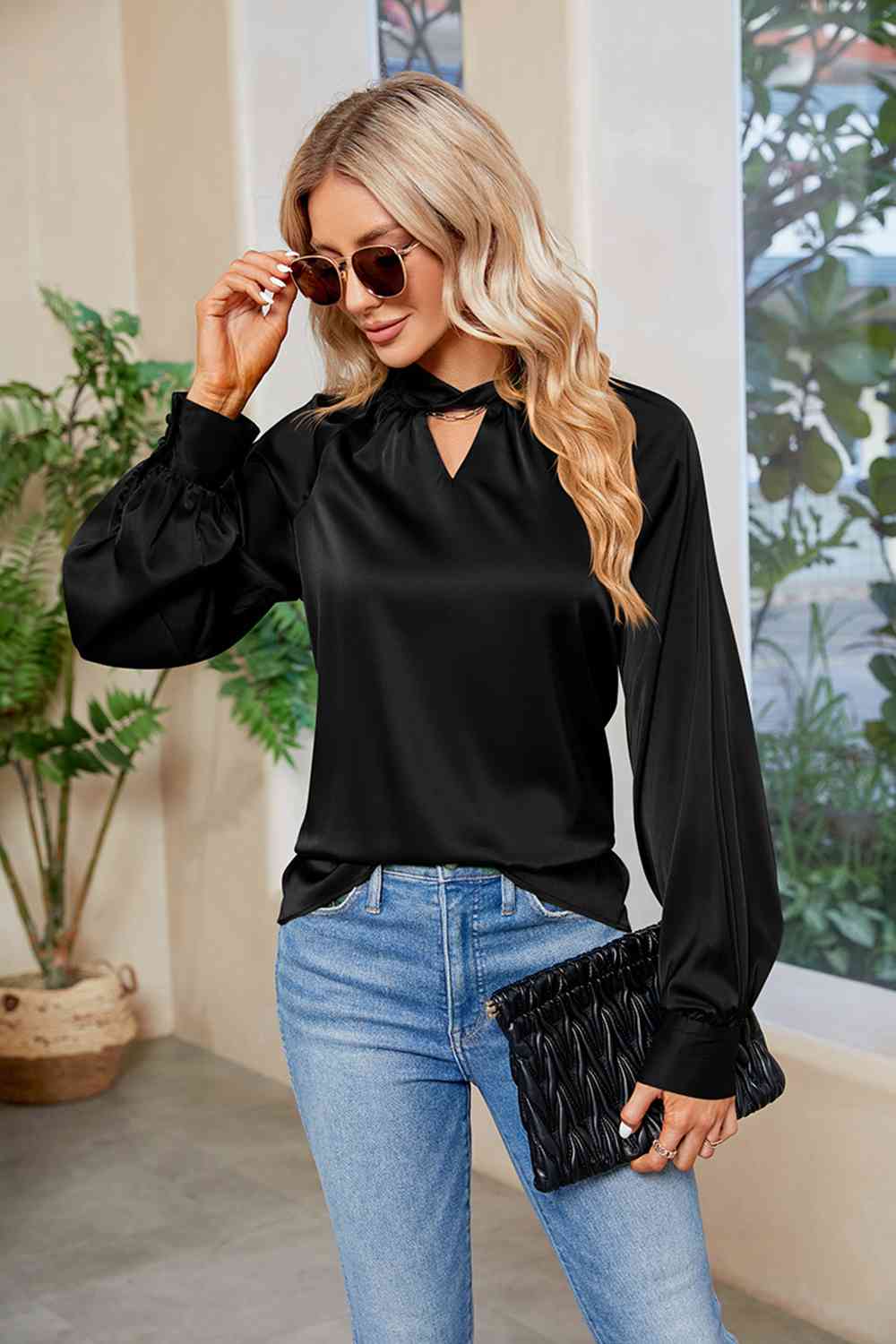 Stilla | Mock Neck Langærmet Top