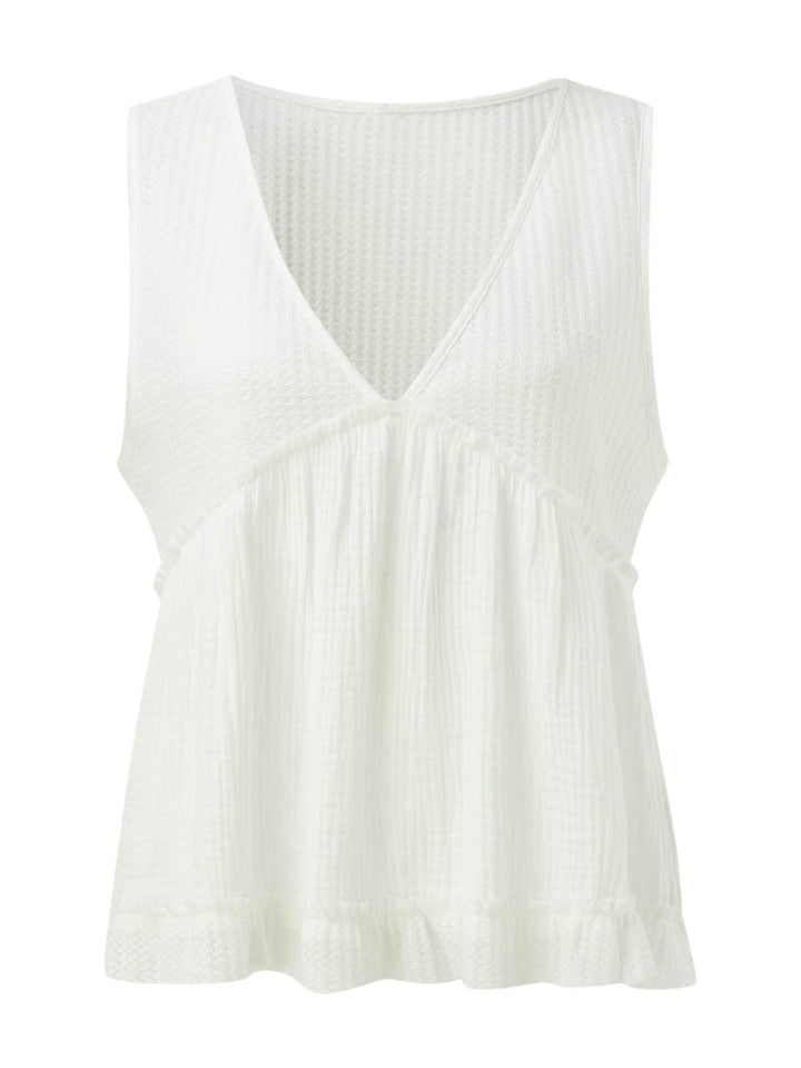 Stilla | Strik Frill V-Hals Tank