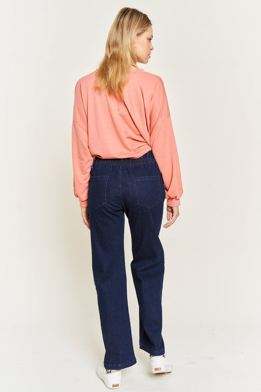 Stilla | Taljeret Knap Bred Ben Jeans