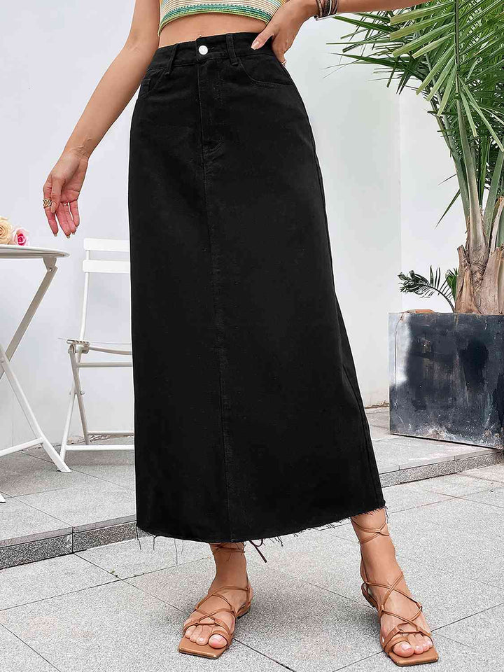 Stilla | Hem Denim Nederdel