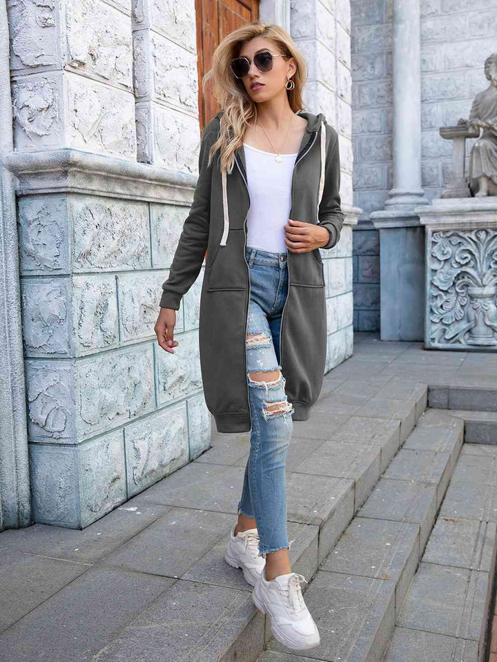 Stilla | up Langline Hoodie Med Lommer