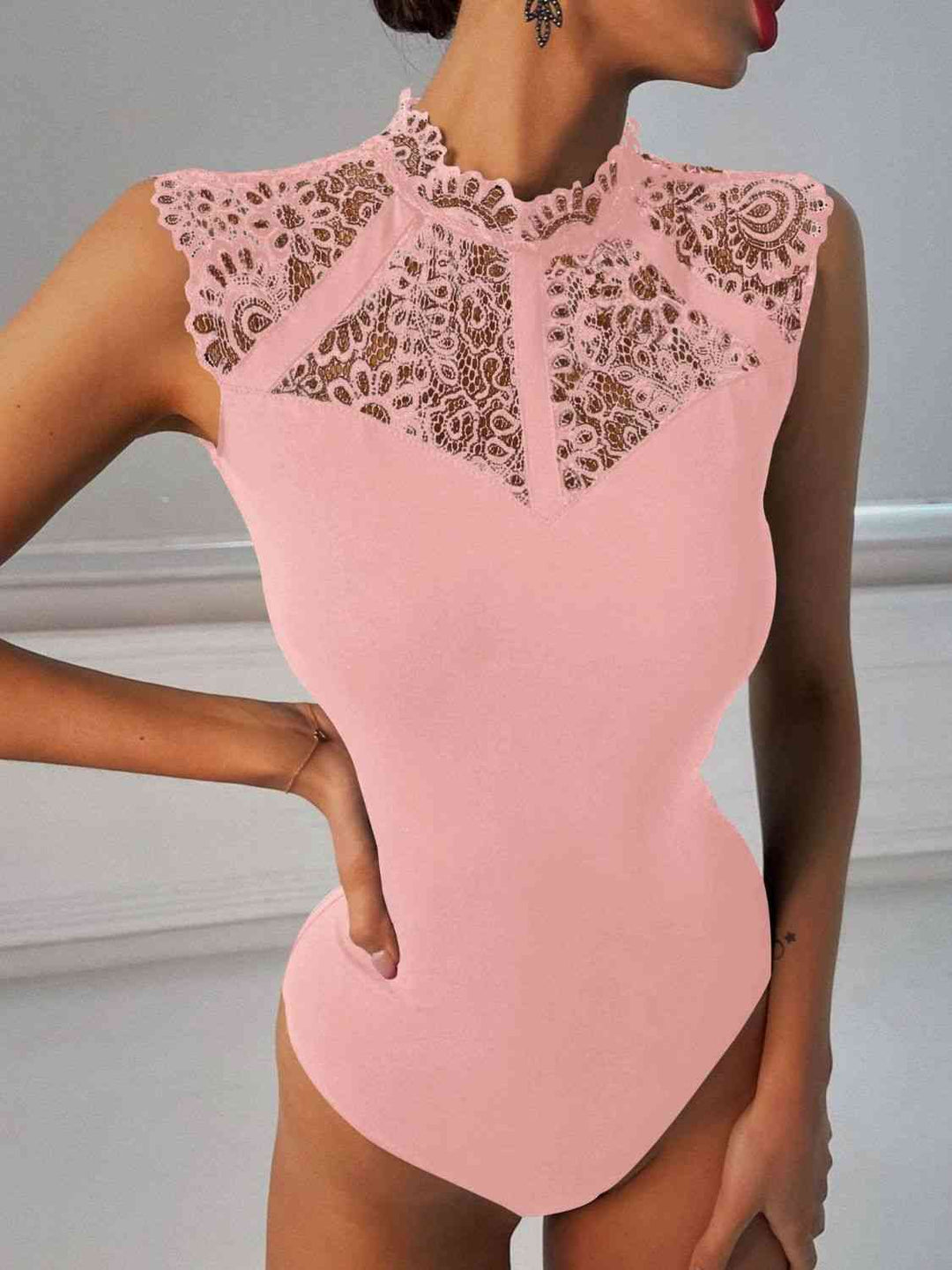 Stilla | Blonde Yoke Ærmeløs Bodysuit