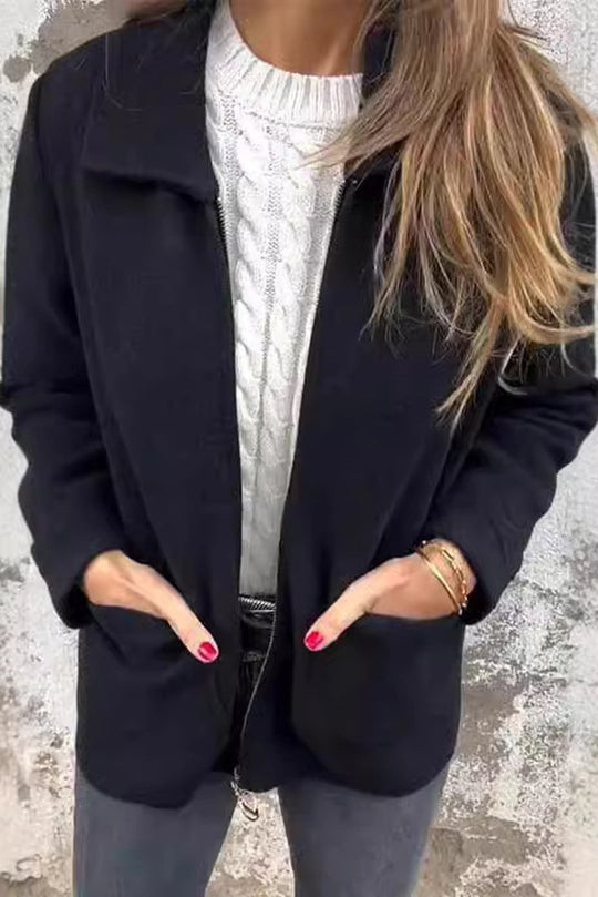 Stilla | Farve Revers Lynlås Taske Fritidsjakke