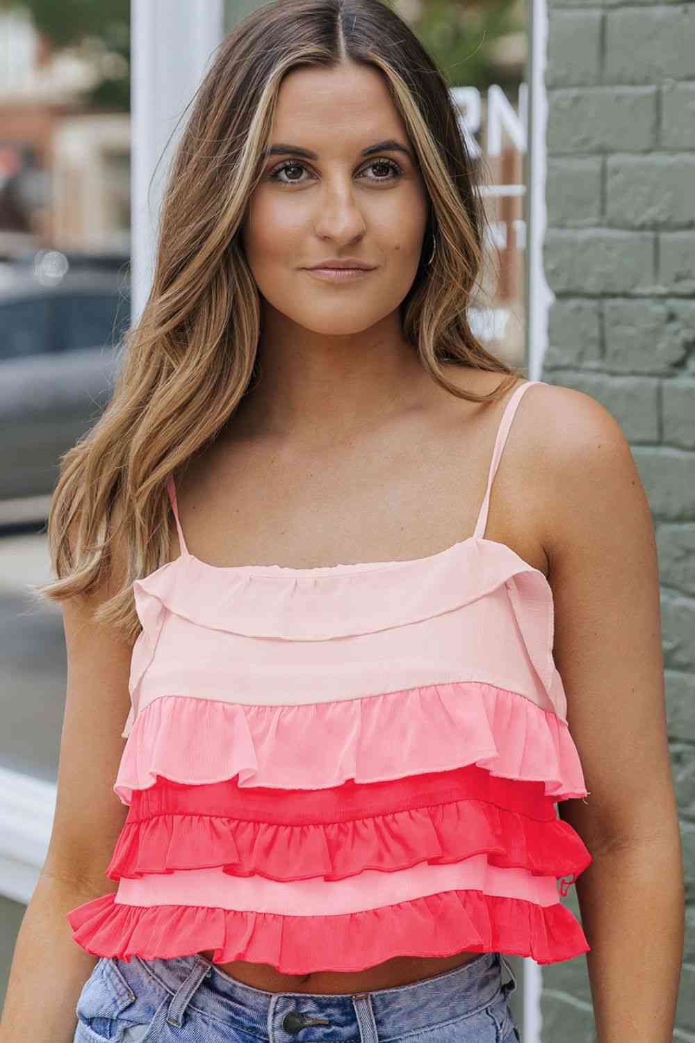 Stilla | Blok Rynket Tie Back Cami