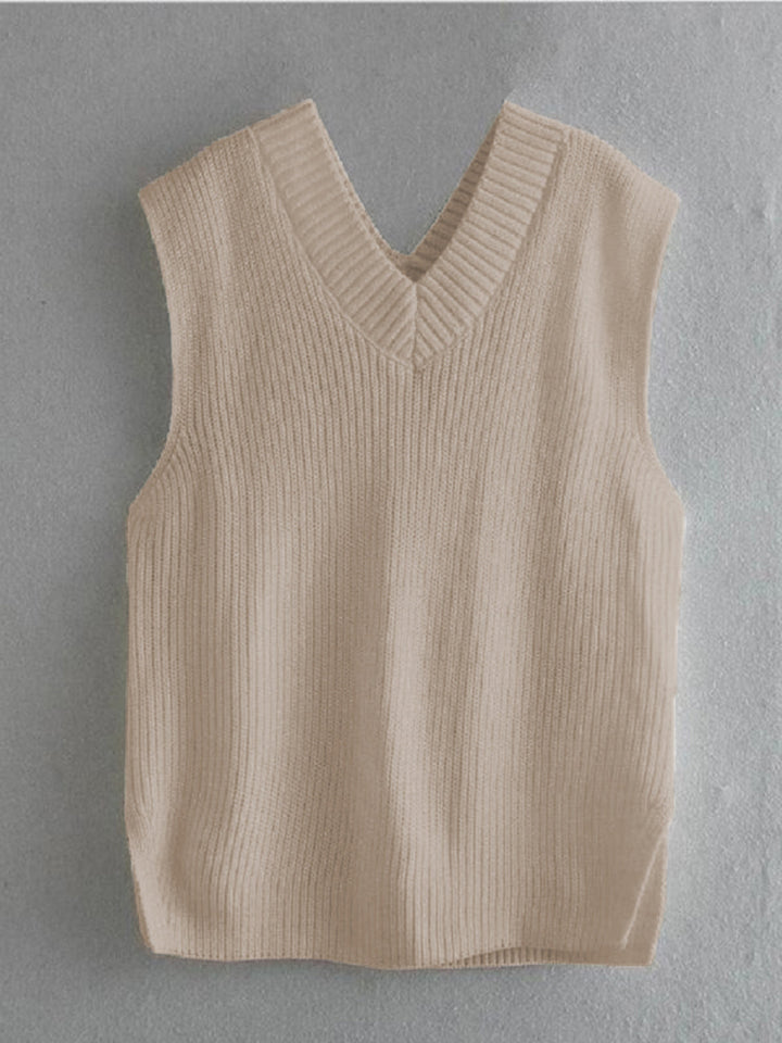 Stilla | V-hals ærmeløs sweater vest