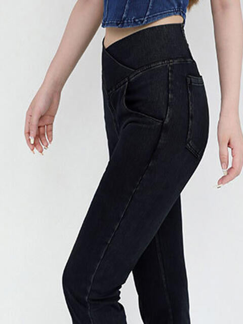 Stilla | Talje Bootcut Jeans Med Lommer