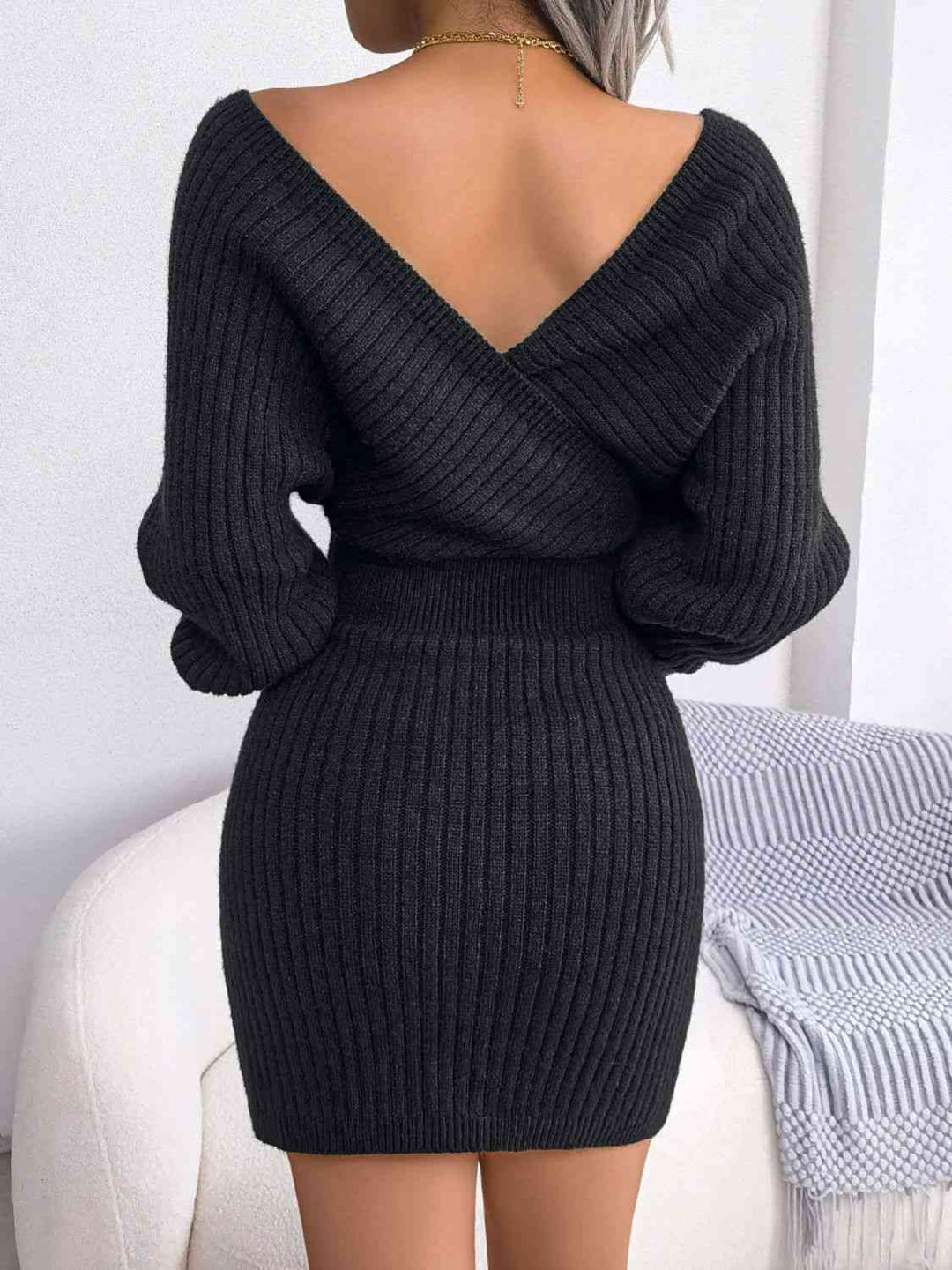 Stilla | Strik Dolman Ærme Sweater Kjole