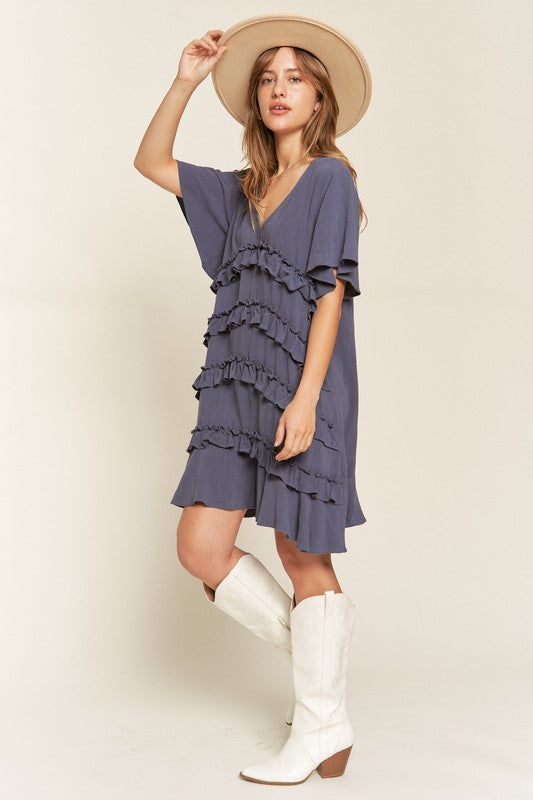 Stilla | Ruffle Mini Kjole