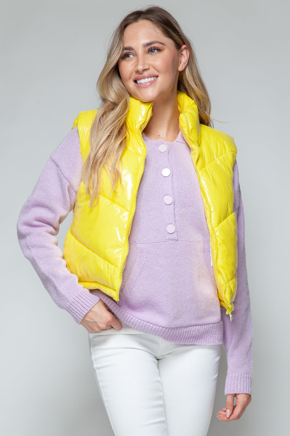 Stilla | Snobish Vest med Blank Finish og Lynlås