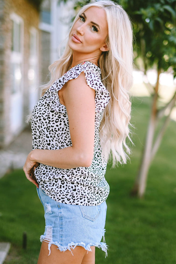 Stilla | Ruffled Notched Tank