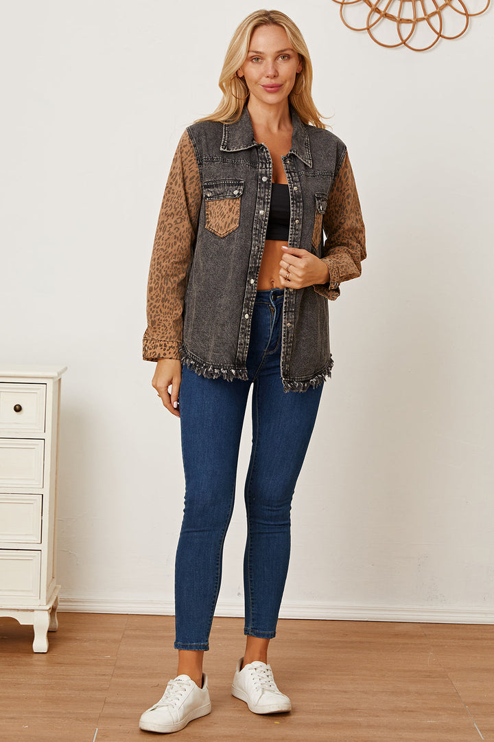 Stilla | Raw Hem Pocketed Denim Jakke