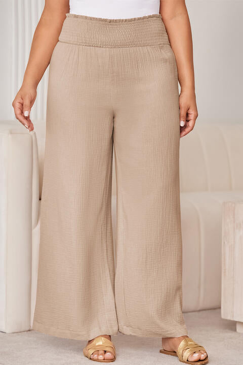 Stilla | Størrelse Smocked Waist Wide Leg Pants