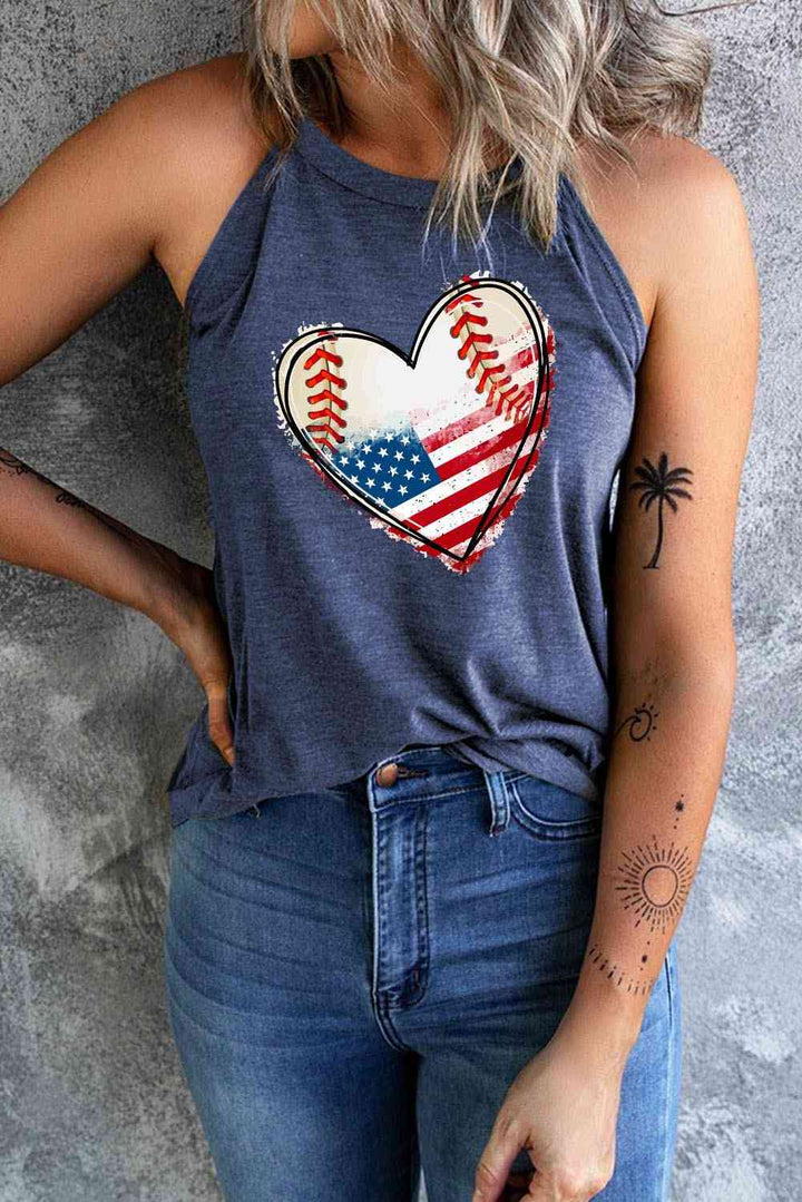 Stilla | Flag Heart Graphic Tank