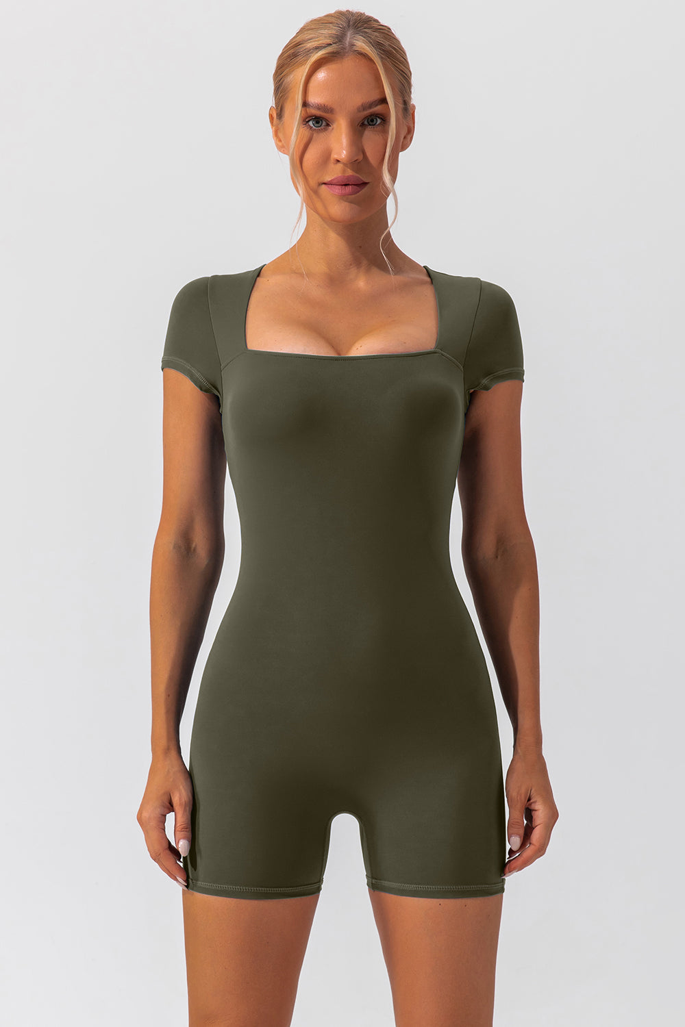 Stilla | Neck Cap Sleeve Active Romper