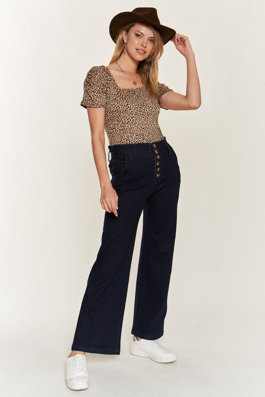 Stilla | Taljeret Knap Bred Ben Jeans
